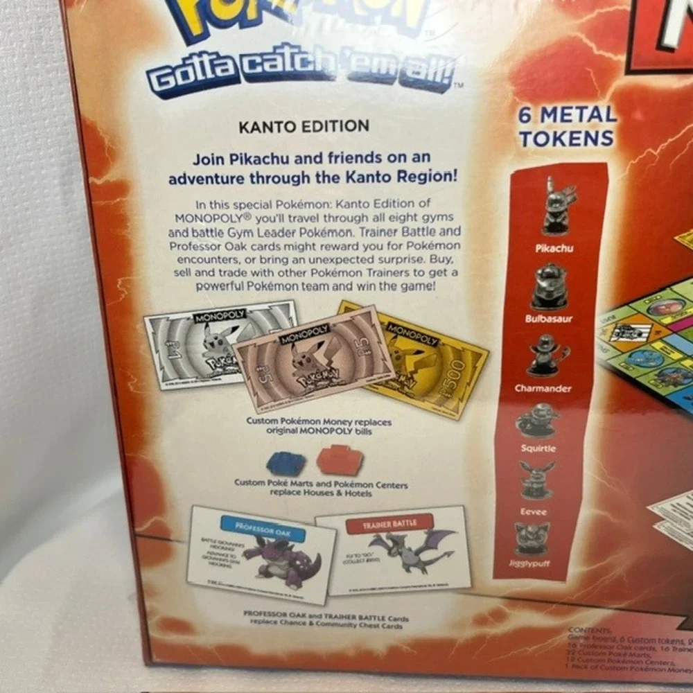 Monopoly Pokemon Kanto Edition Board Game USAopoly Charizard Blastoise New Seal - Picture 3 of 11